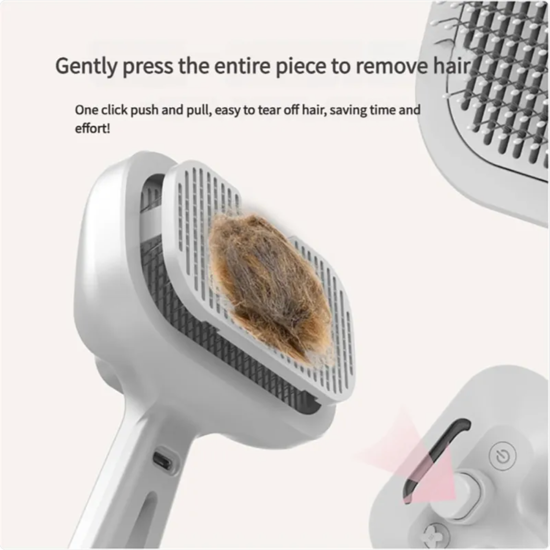 Self-Cleaning Pet Grooming Brush